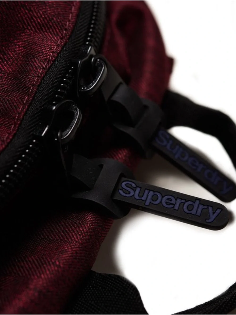Superdry Burgundy or Dark Red Backpack with Signature Logo